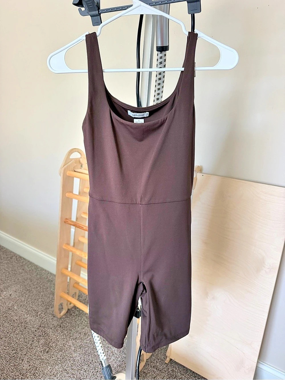 Aritzia Babaton Contour Squareneck Biker short romper